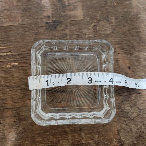 VTG MCM Clear Trinket Jewelry Dish Charcuterie Soap Dish Shelf Sitter Decor - Picture 4 of 5